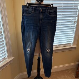 White House Black Market Dark Blue Skinny Jeans